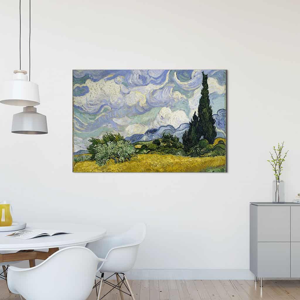 Korenveld met cipressen (Vincent van Gogh)