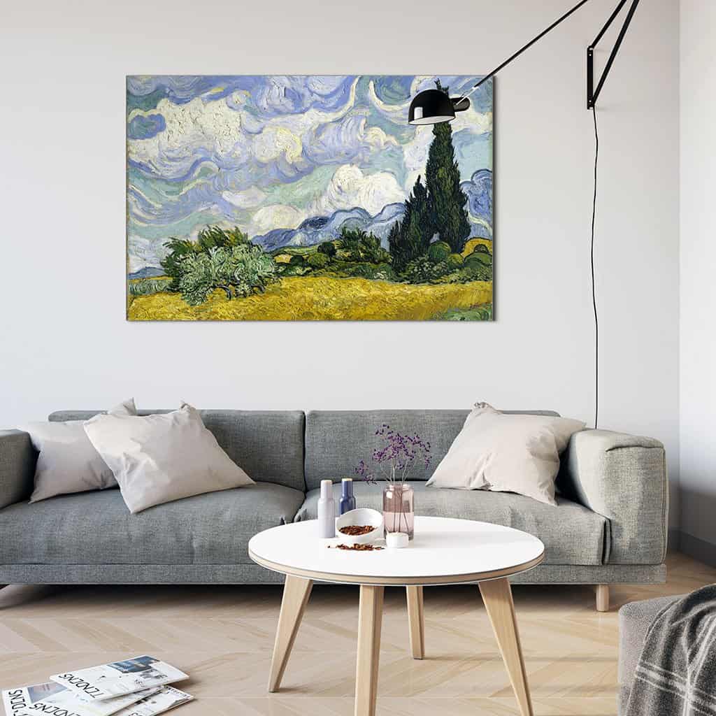 Korenveld met cipressen (Vincent van Gogh)