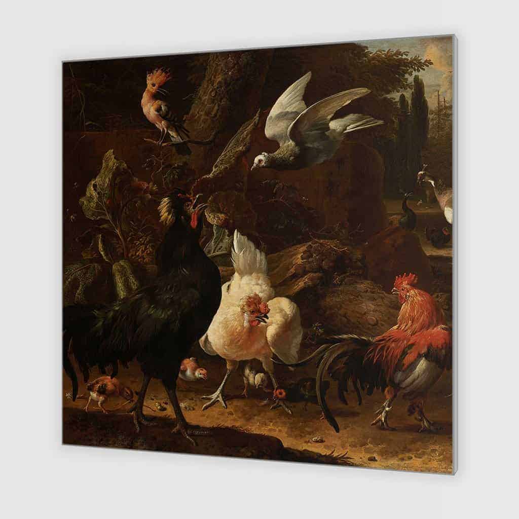 Vogels in een park (Melchior d'Hondecoeter)