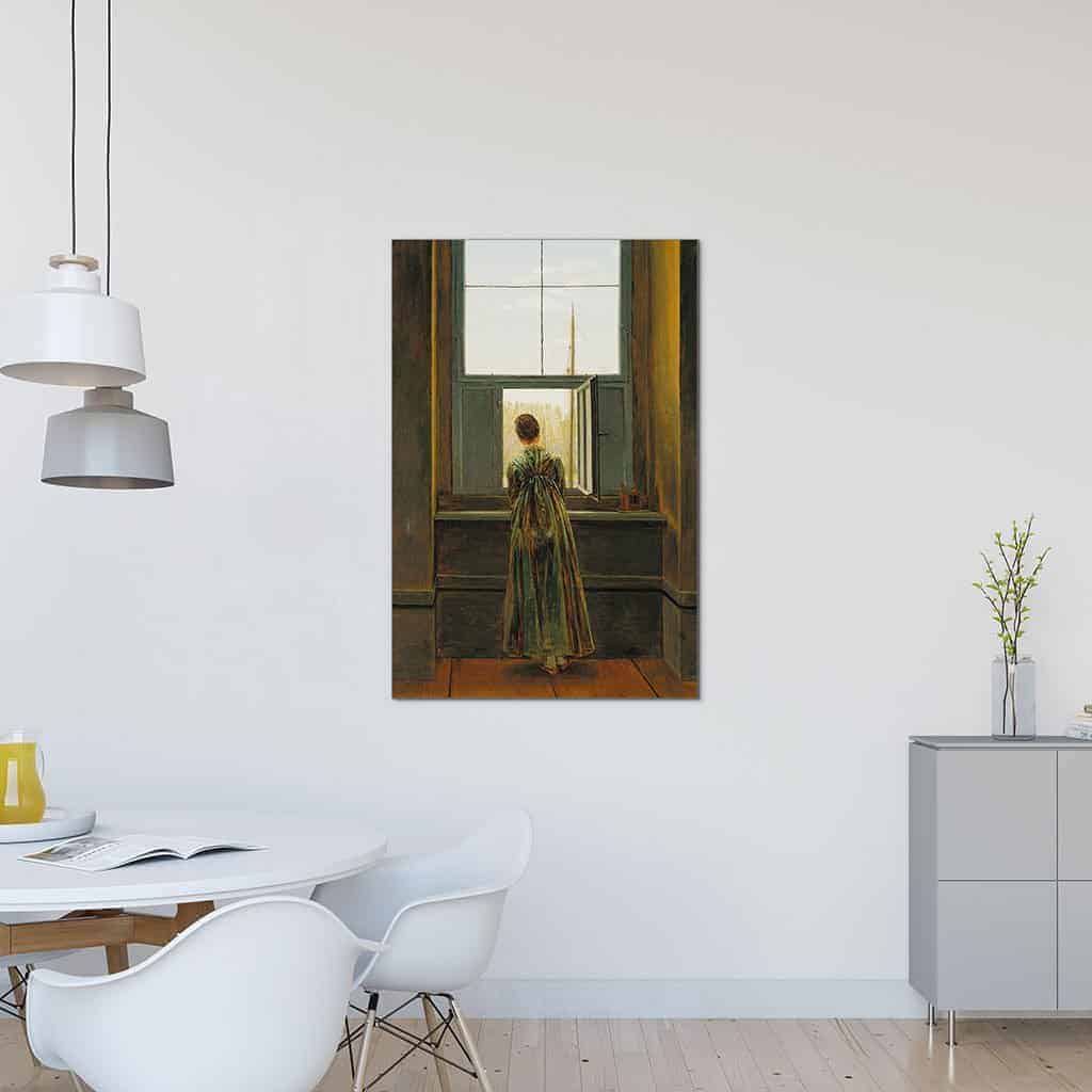 Vrouw aan het raam - Caspar David Friedrich