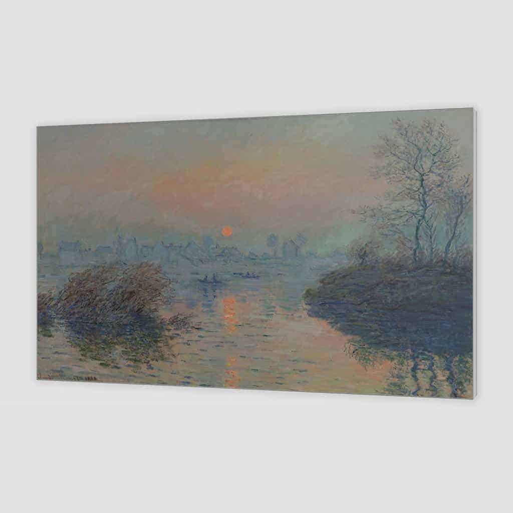 Zonsondergang op de Seine bij Lavacourt - Claude Monet