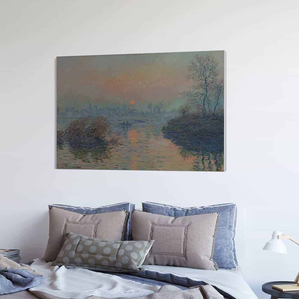 Zonsondergang op de Seine bij Lavacourt - Claude Monet
