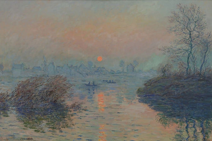 Zonsondergang op de Seine bij Lavacourt - Claude Monet