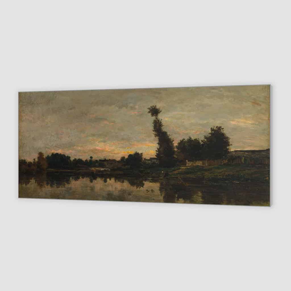 Zonsondergang op de rivier de Oise - Charles François Daubigny