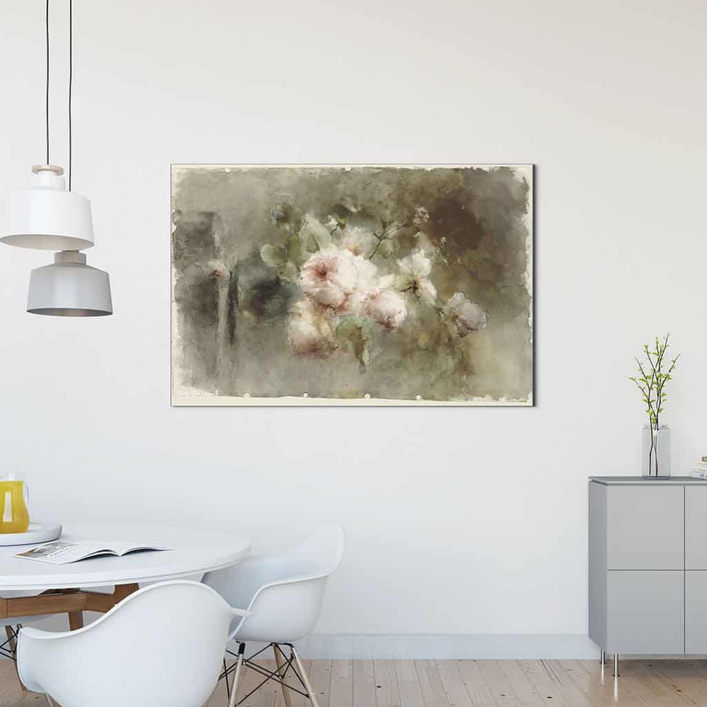 Een vaas met rozen (Margaretha Roosen)