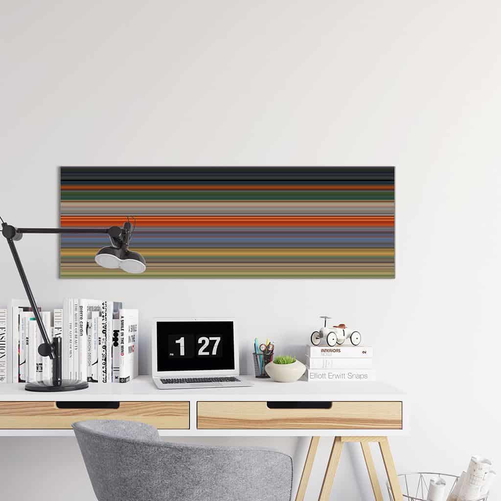Landschap van abstracte strepen