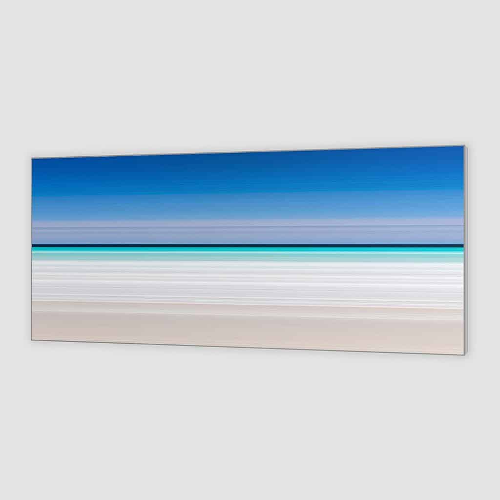 Groen blauw strand abstract landschap