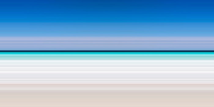 Groen blauw strand abstract landschap