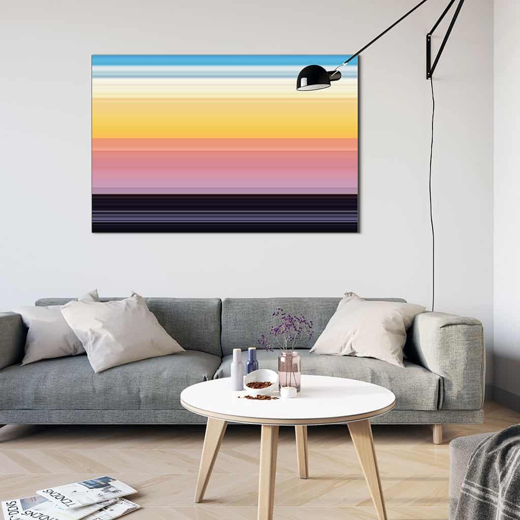 Zonsondergang abstract landschap