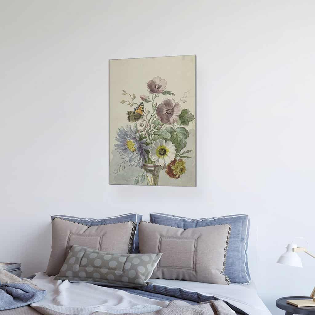 Boeket bloemen met een vlinder (Willem van Leen)