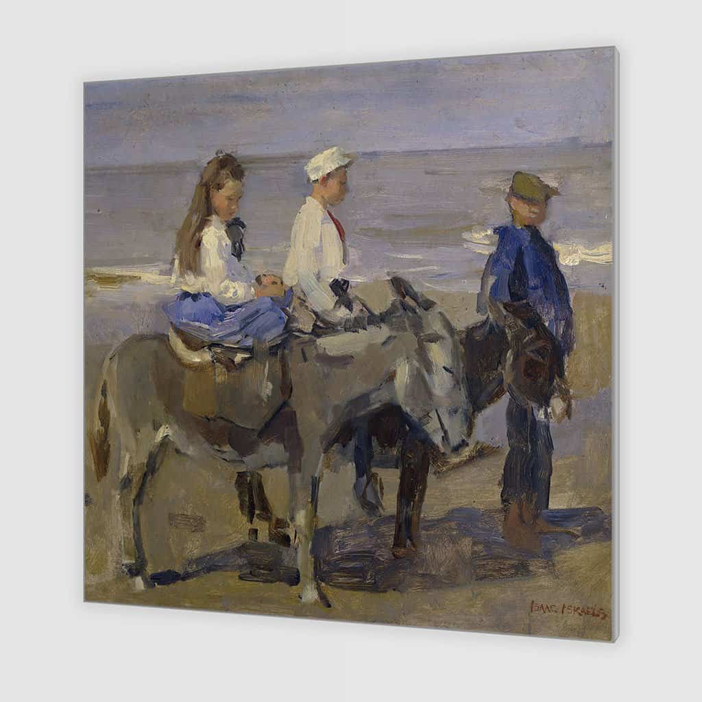 Jongen en meisje op ezels (Isaac Lazarus Israëls)