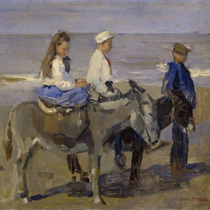 Jongen en meisje op ezels (Isaac Lazarus Israëls)