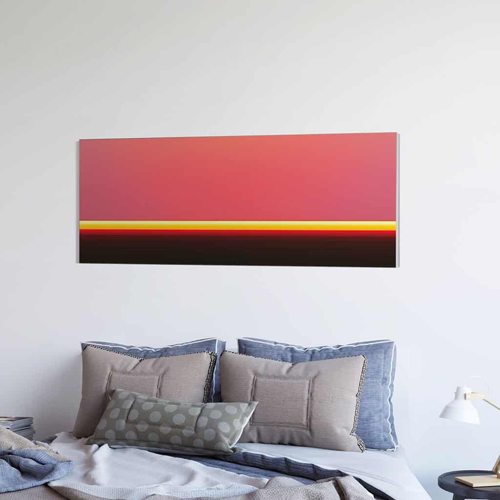 Heldere zonsondergang abstract landschap