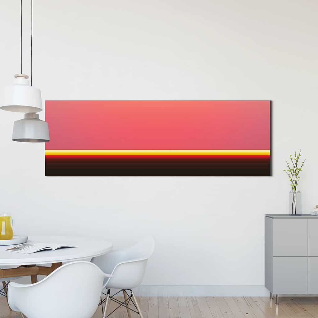 Heldere zonsondergang abstract landschap