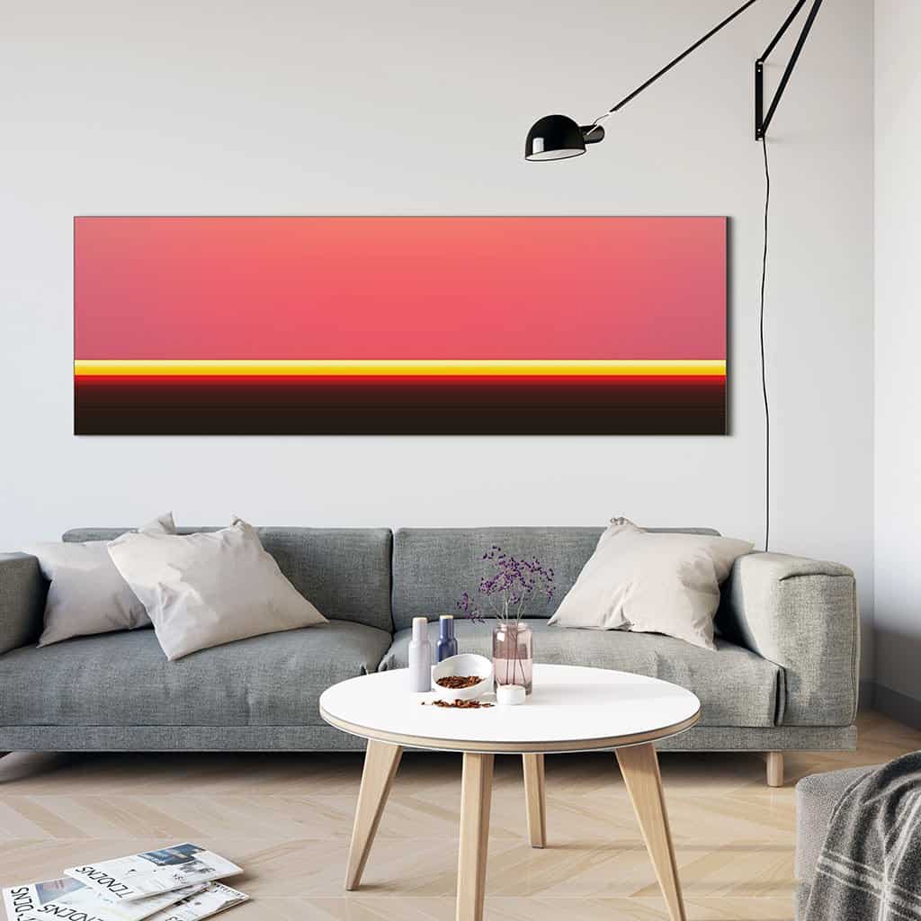 Heldere zonsondergang abstract landschap