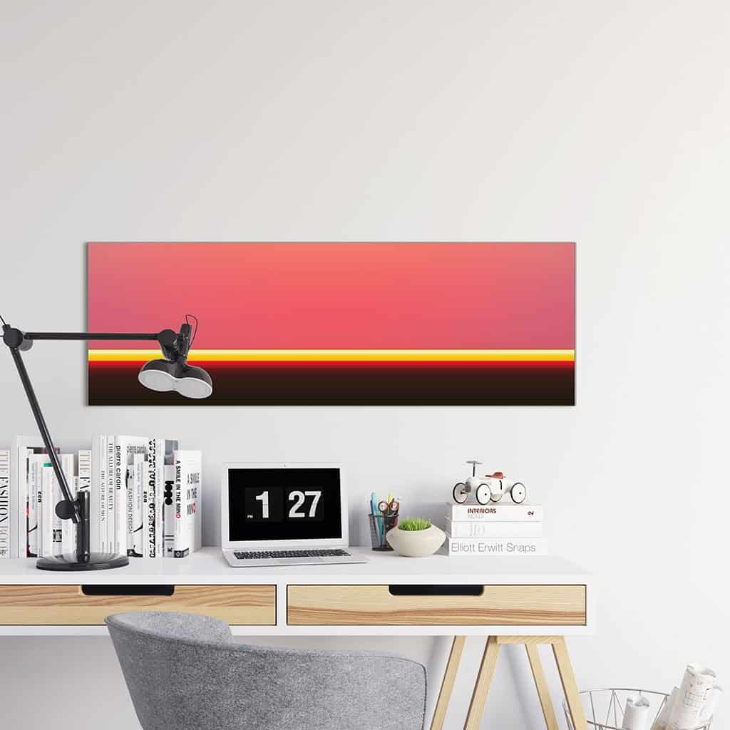 Heldere zonsondergang abstract landschap