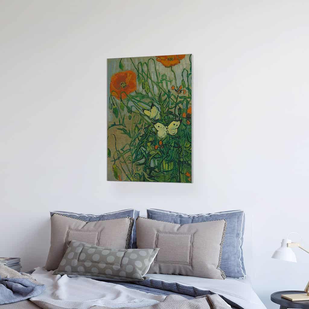 Vlinders en klaprozen (Vincent Van Gogh)