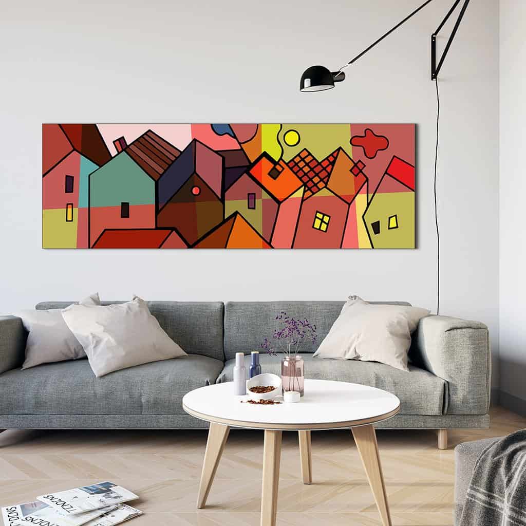 Kubisme Kleurrijke Huizen