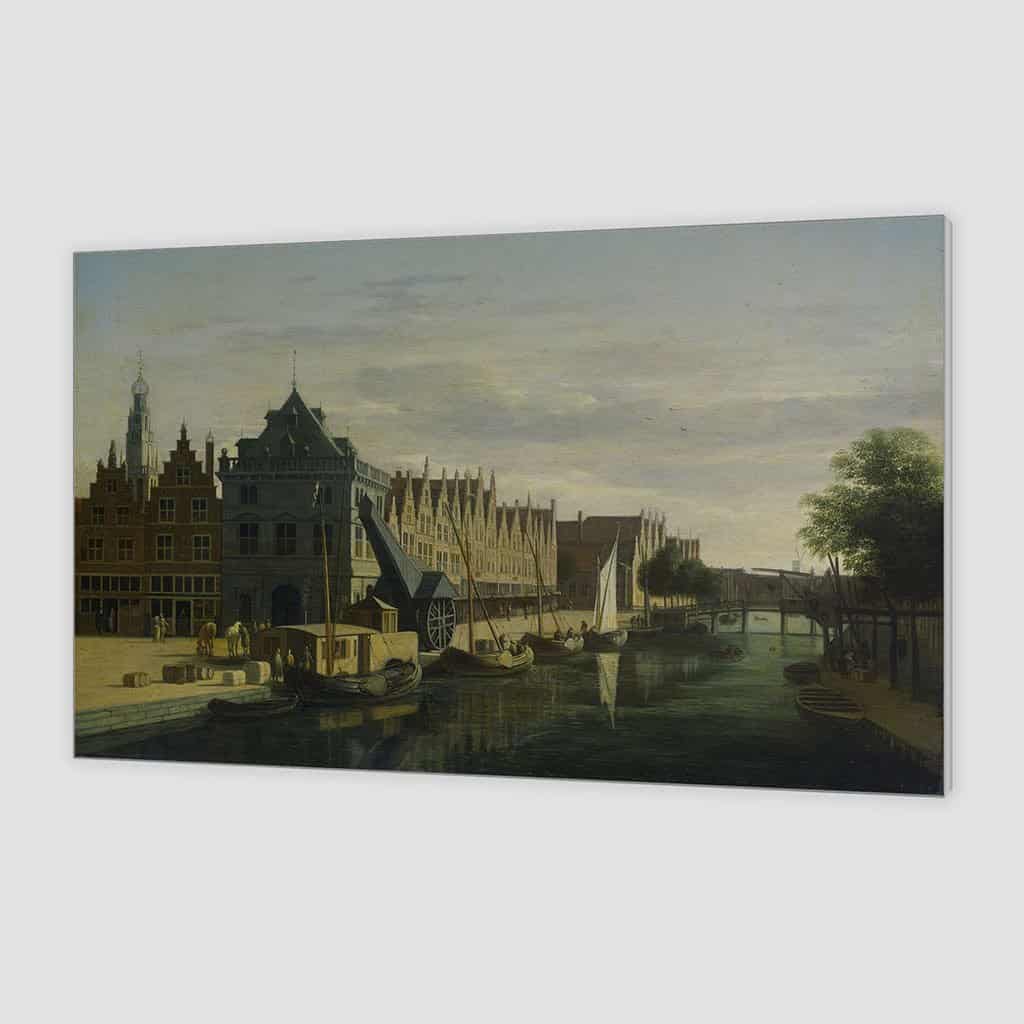 De Waag en Crane op het Spaarne (Gerrit Adriaensz Berckheyde)