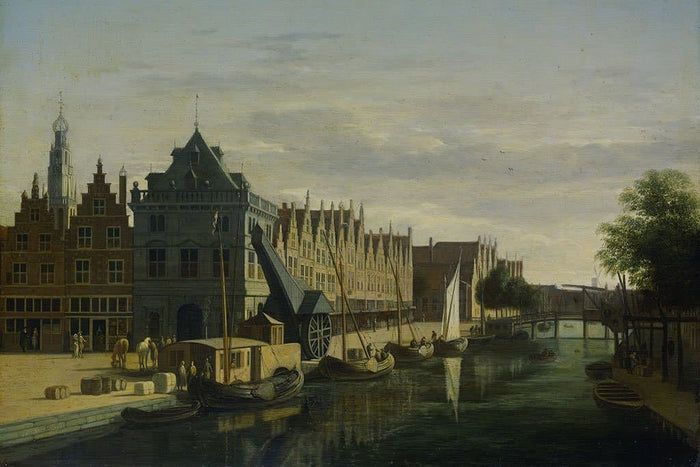 De Waag en Crane op het Spaarne (Gerrit Adriaensz Berckheyde)