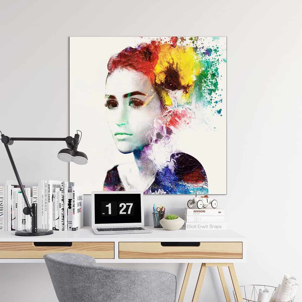 Het Portret van de dubbele Blootstellingsvrouw van de Blootstelling
