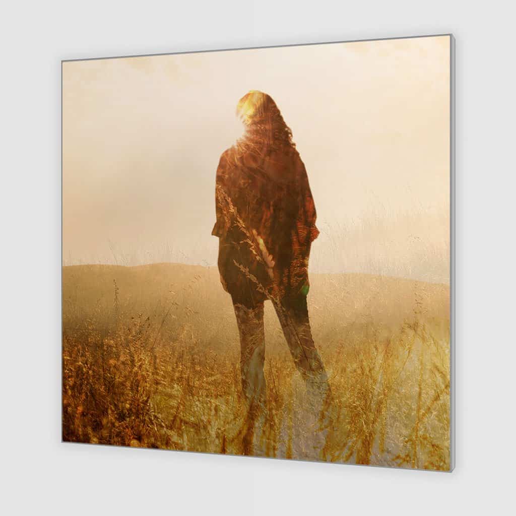 Vrouw in het veld