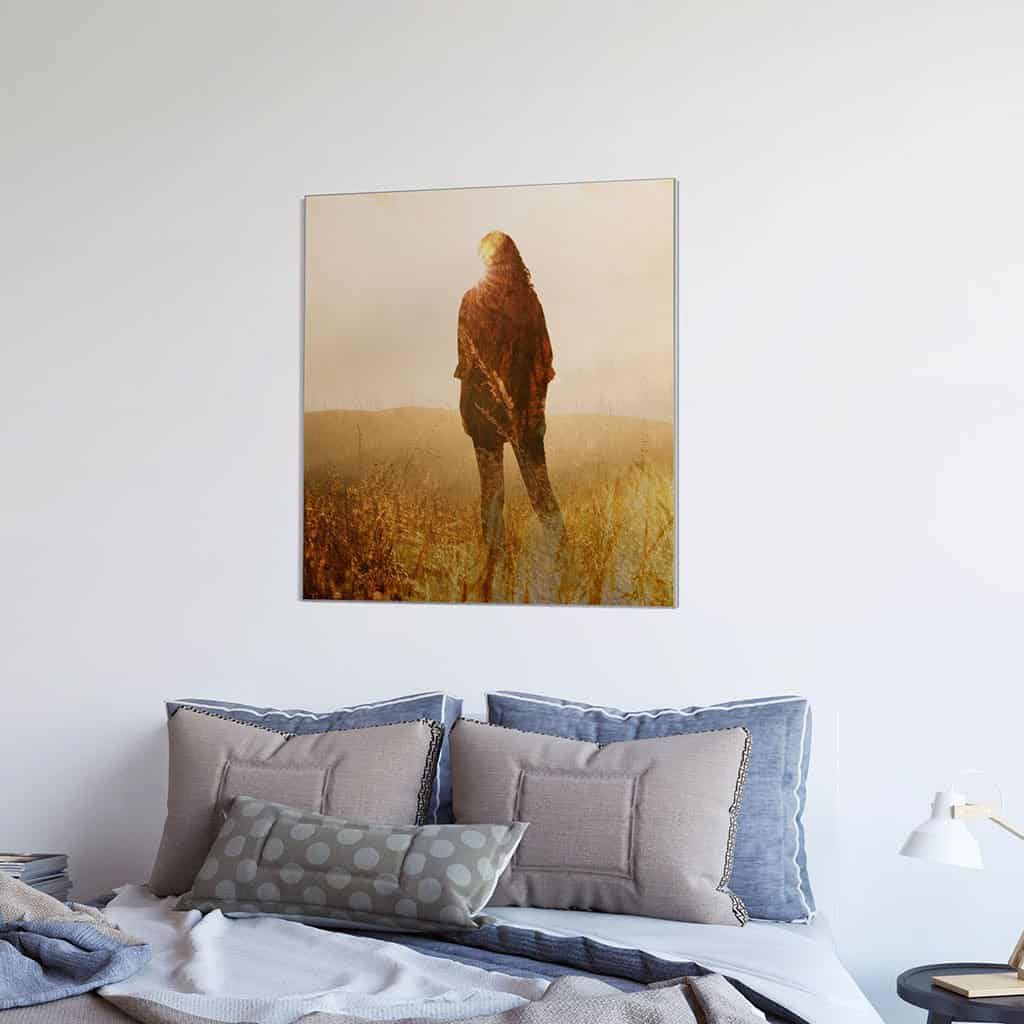 Vrouw in het veld