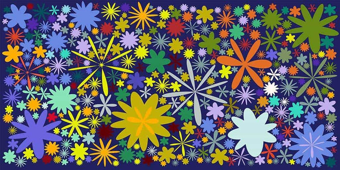 Flower Pattern on dark
