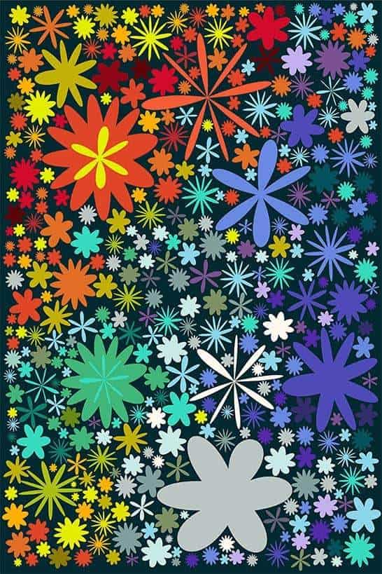 Flower Pattern on dark