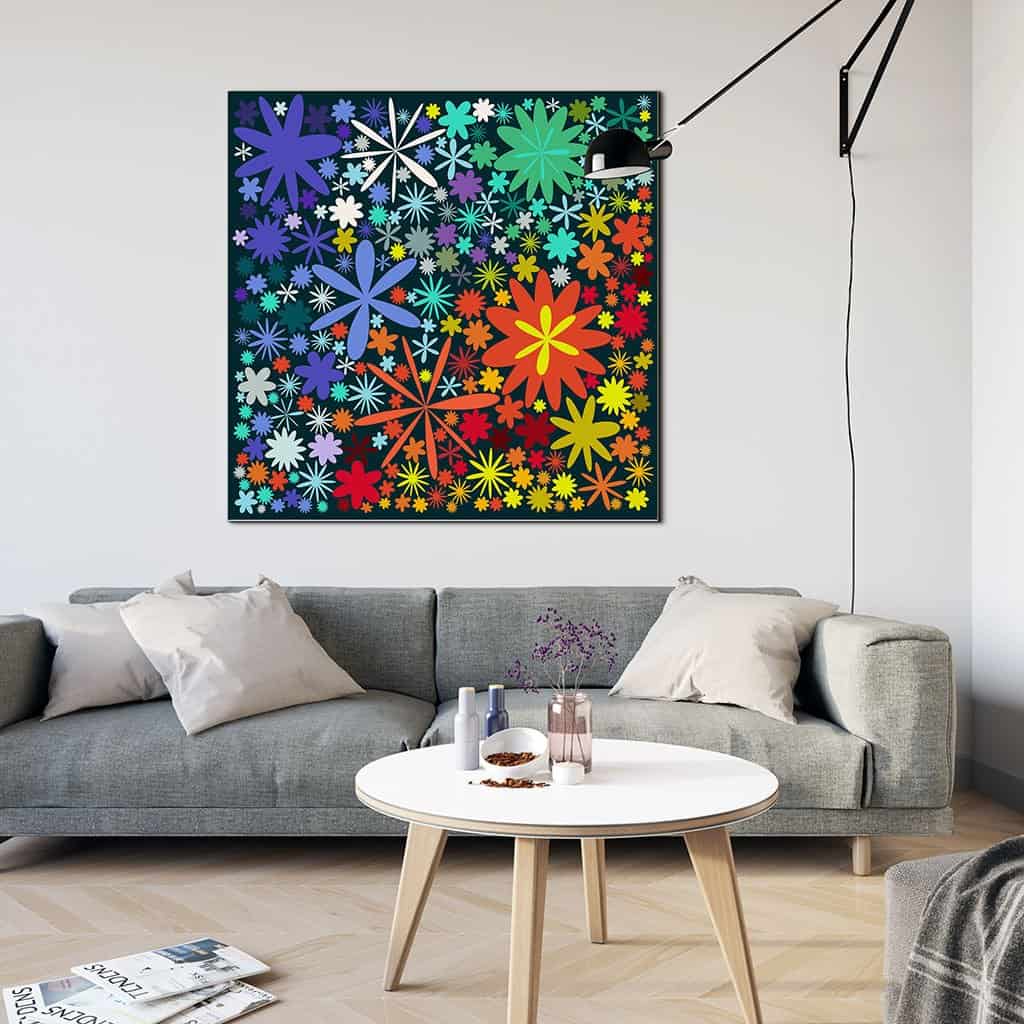 Flower Pattern on dark