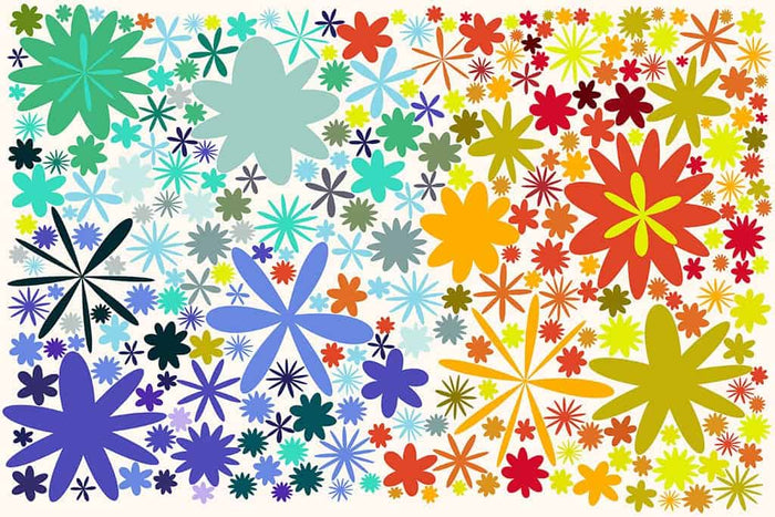Flower Pattern on white