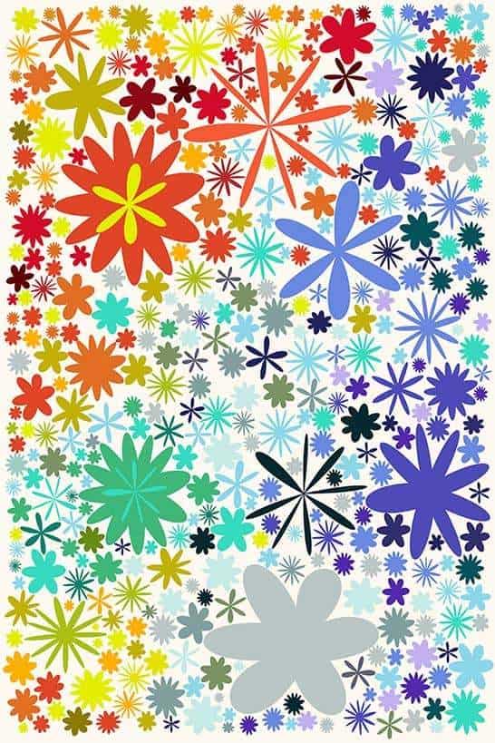 Flower Pattern on white