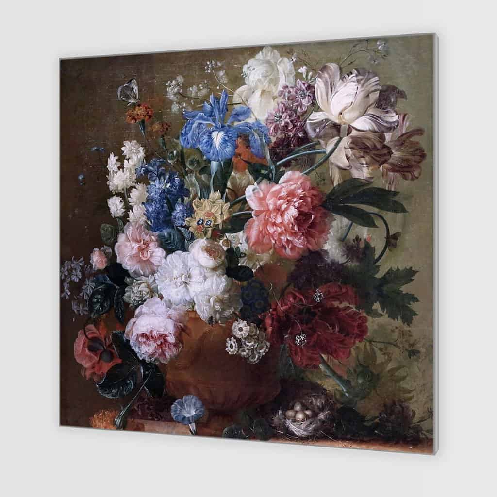 Bloemstilleven met nest (Jan van Huysum)