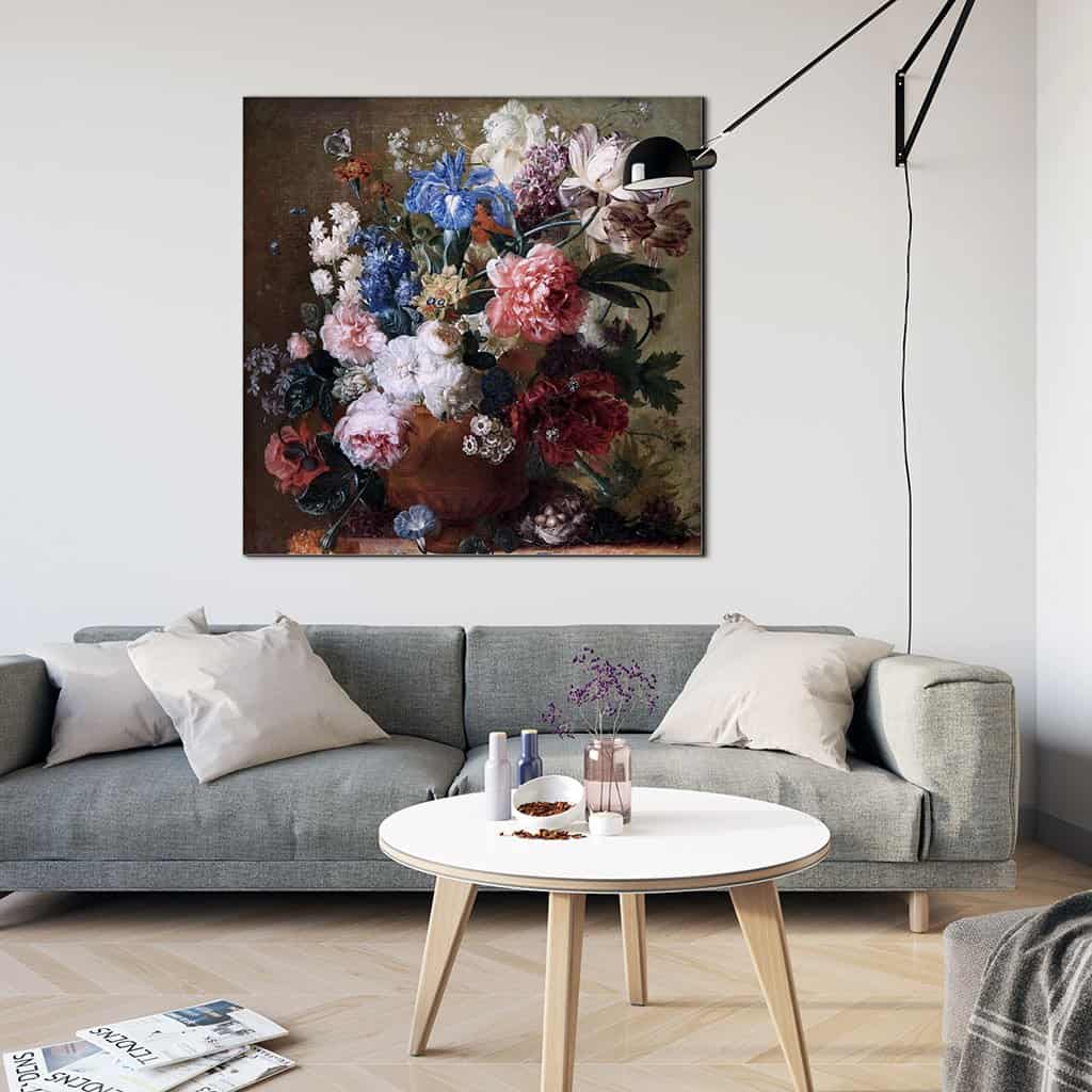 Bloemstilleven met nest (Jan van Huysum)