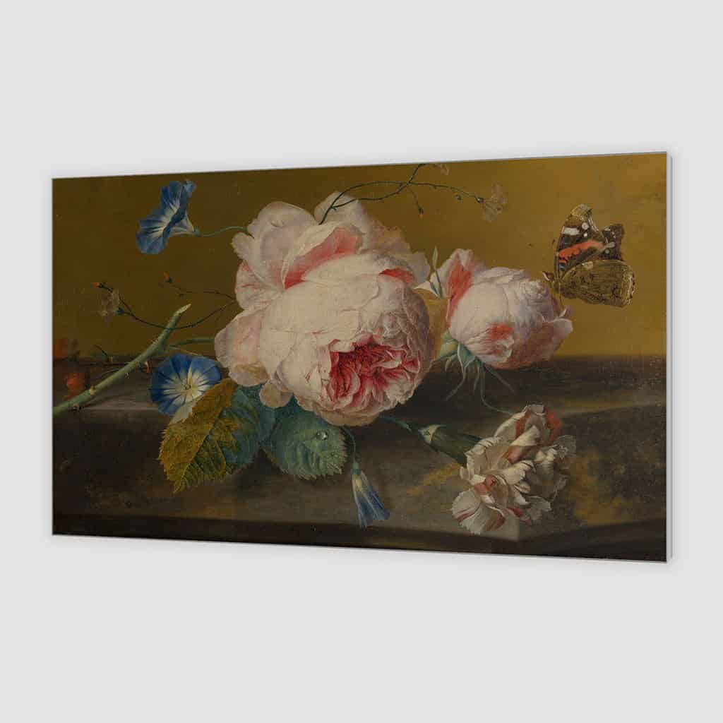 Bloemstilleven met pioenroos (Jan van Huysum)