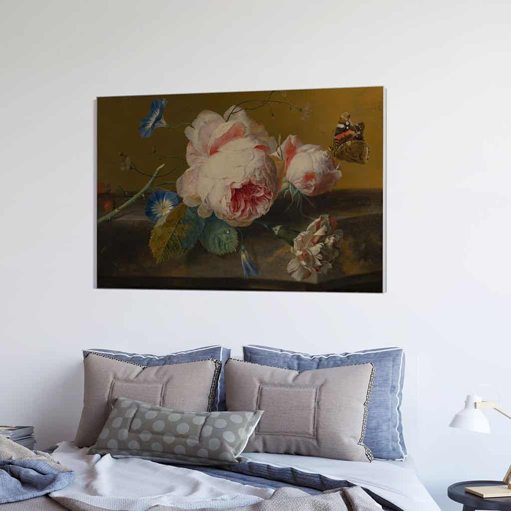 Bloemstilleven met pioenroos (Jan van Huysum)