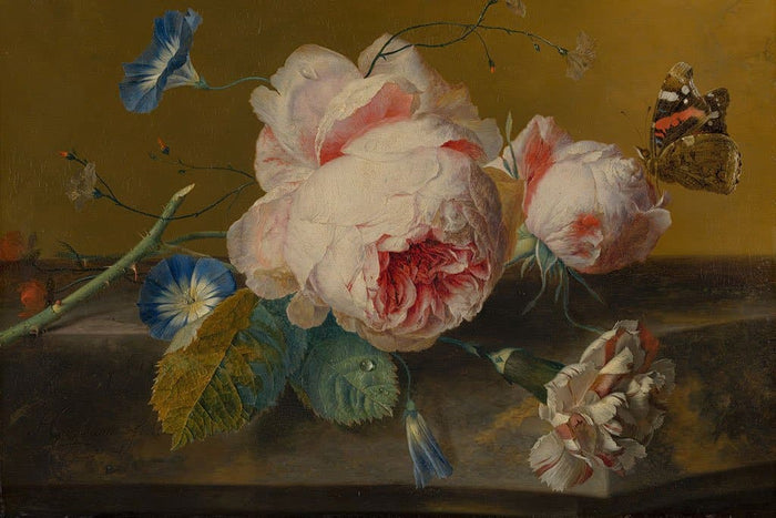 Bloemstilleven met pioenroos (Jan van Huysum)