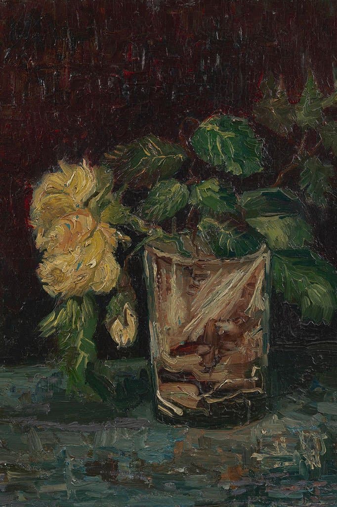 Glas met gele rozen (Vincent van Gogh)