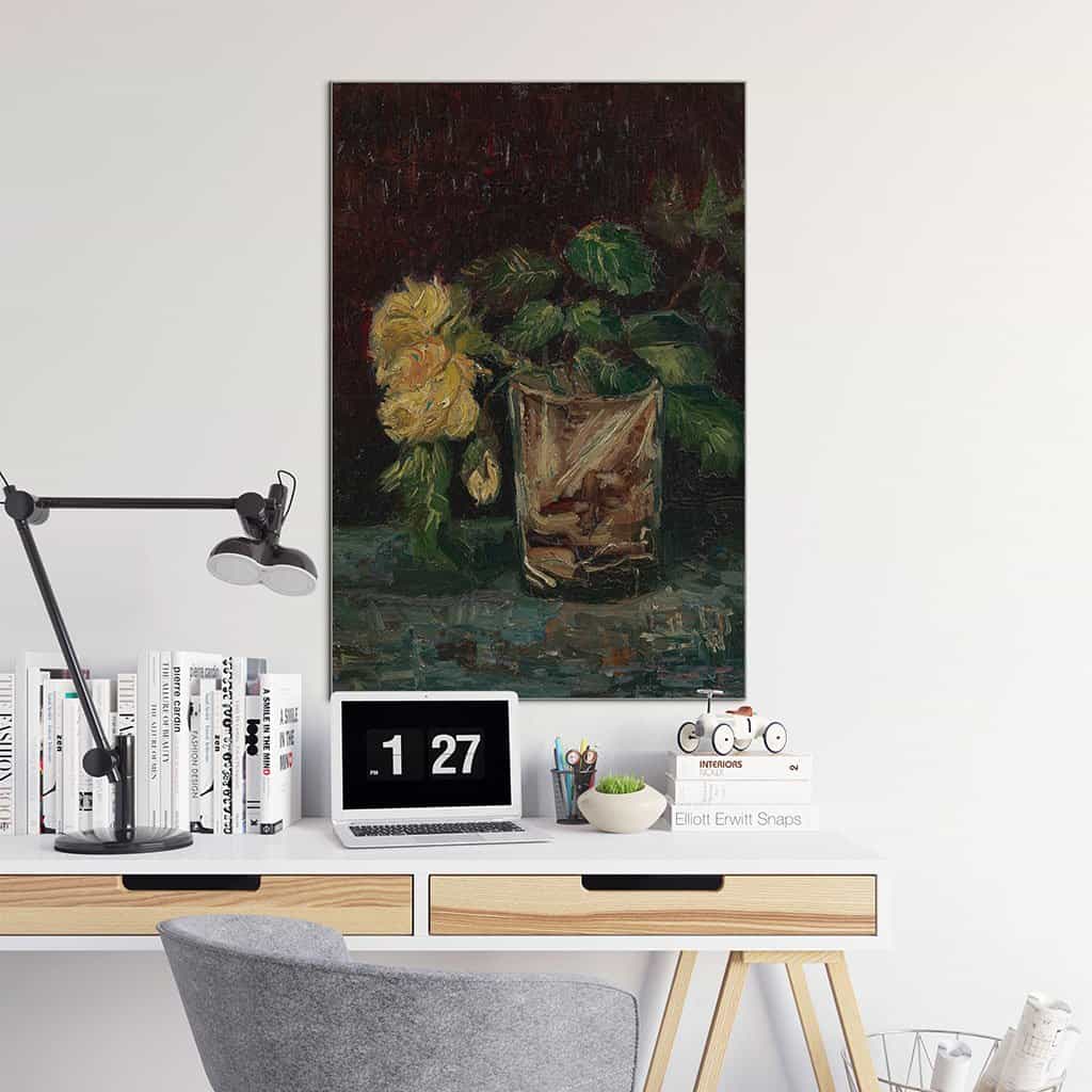 Glas met gele rozen (Vincent van Gogh)