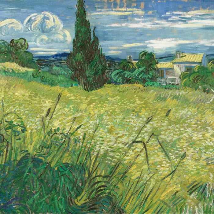Groen korenveld met cipres (Vincent van Gogh)