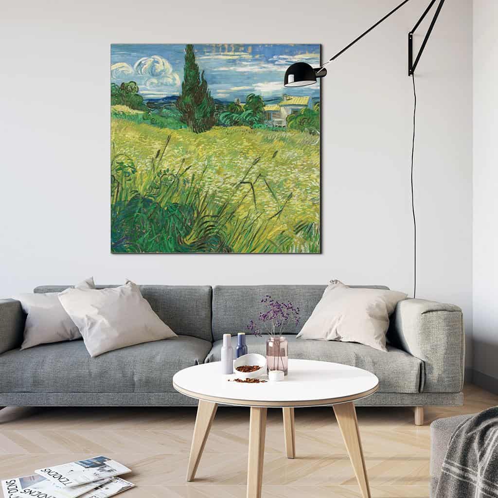 Groen korenveld met cipres (Vincent van Gogh)