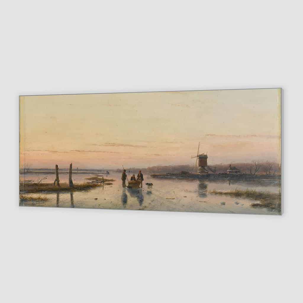 IJsscène met molen (Andreas Schelfhout)