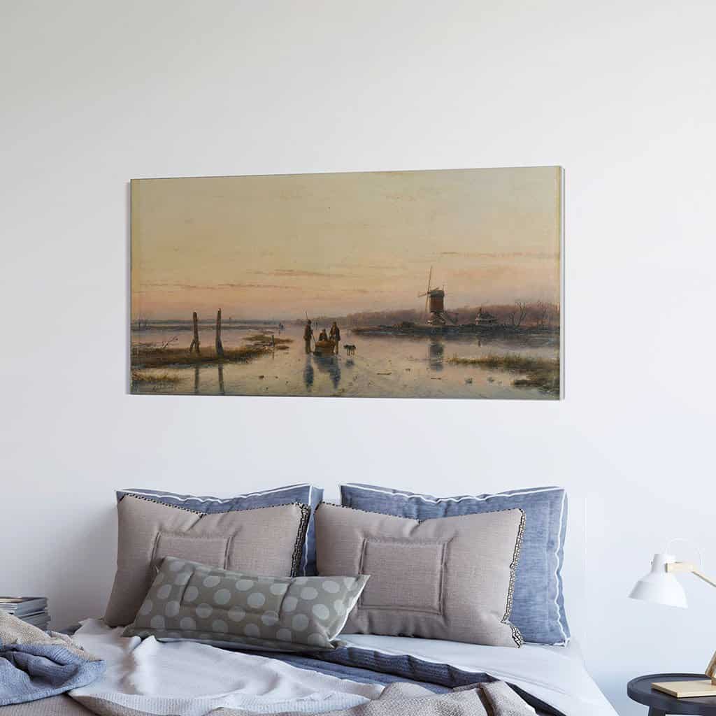 IJsscène met molen (Andreas Schelfhout)