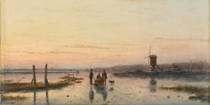 IJsscène met molen (Andreas Schelfhout)