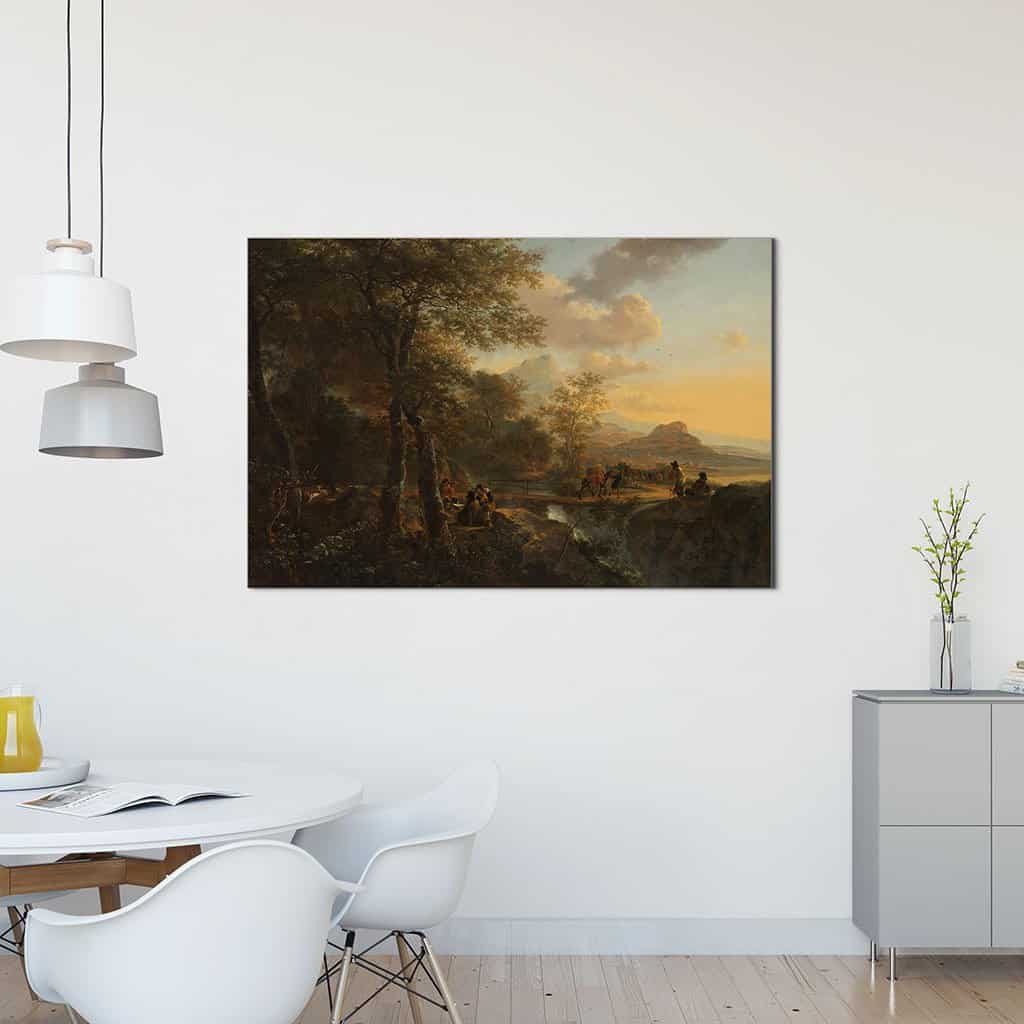 Italiaans landschap met een tekenaar - Jan Both