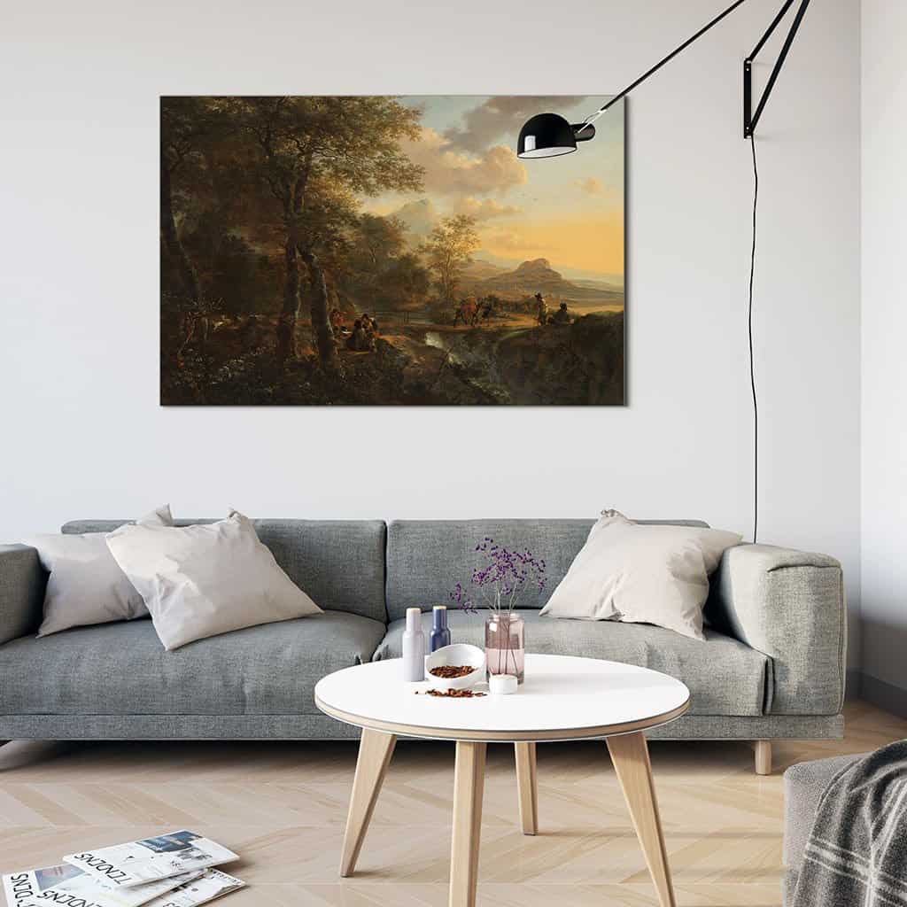Italiaans landschap met een tekenaar - Jan Both