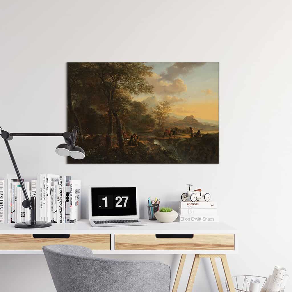 Italiaans landschap met een tekenaar - Jan Both