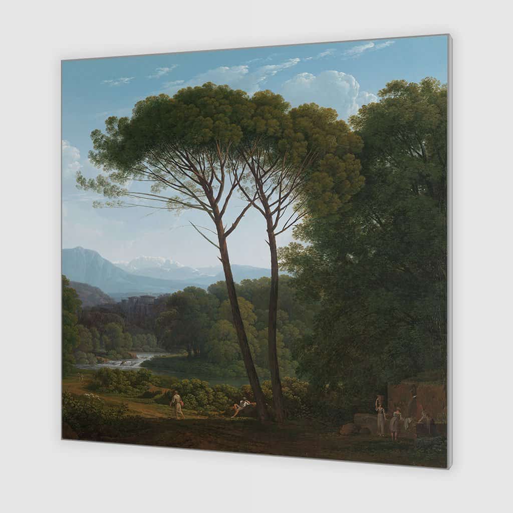 Italiaans landschap met dennen - Hendrik Voogd