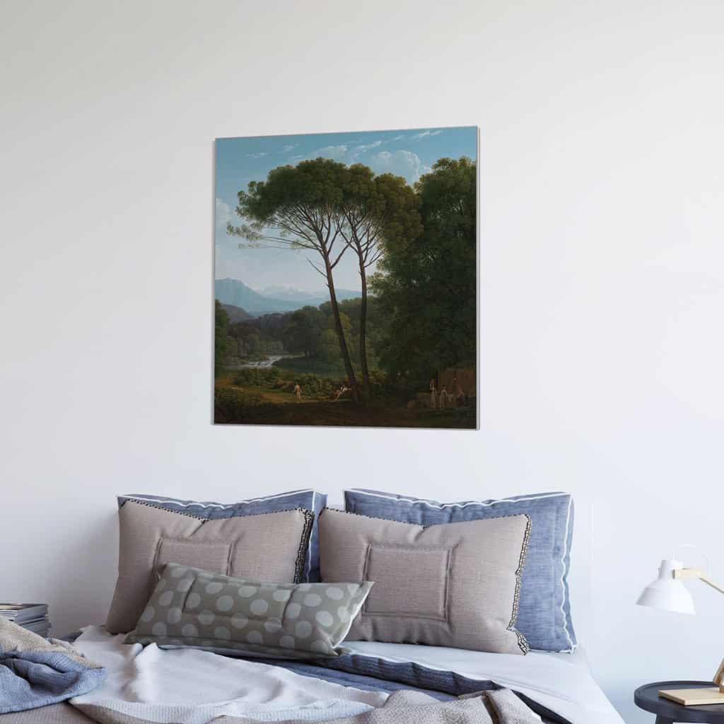 Italiaans landschap met dennen - Hendrik Voogd