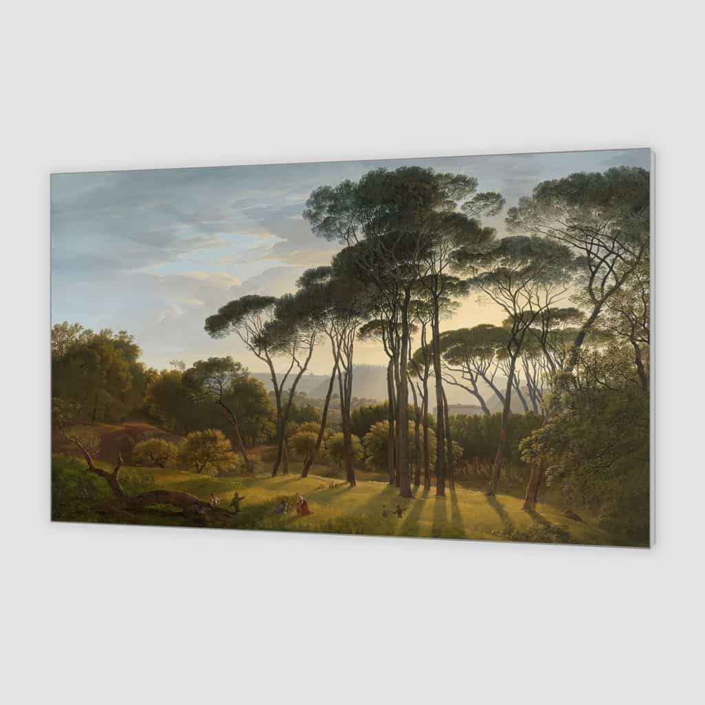 Italiaans landschap met paraplu dennen (Hendrik Voogd)